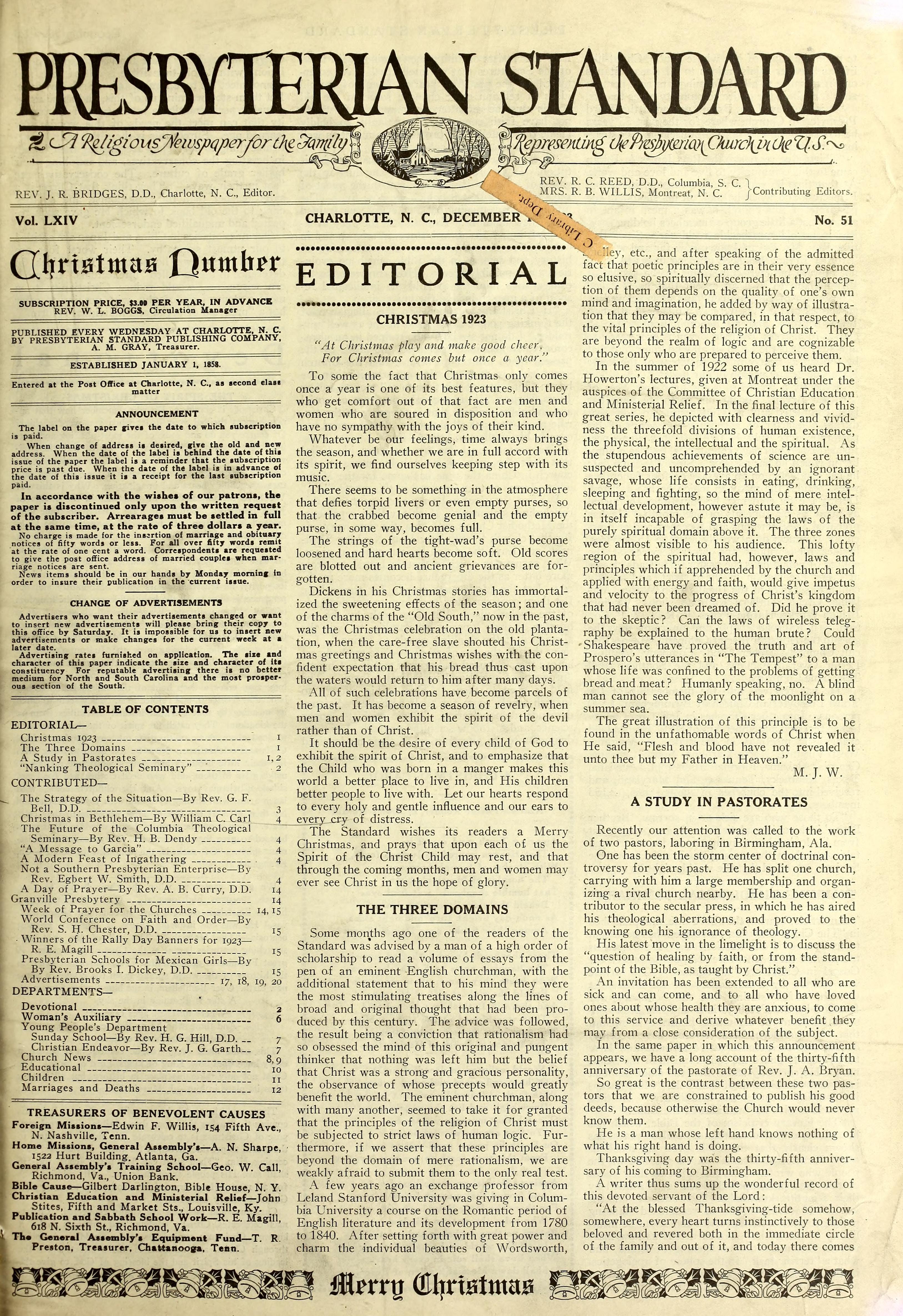 A Study in Pastorates